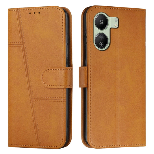 Stitching Calf Texture Buckle Leather Phone Case