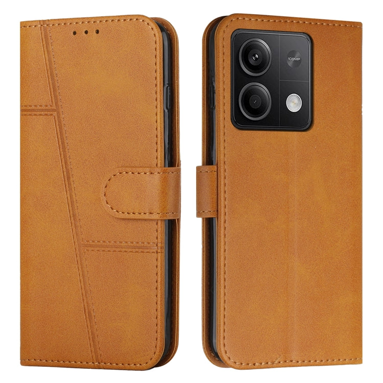 Stitching Calf Texture Buckle Leather Phone Case