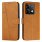 Stitching Calf Texture Buckle Leather Phone Case