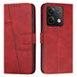 Stitching Calf Texture Buckle Leather Phone Case