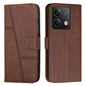 Stitching Calf Texture Buckle Leather Phone Case