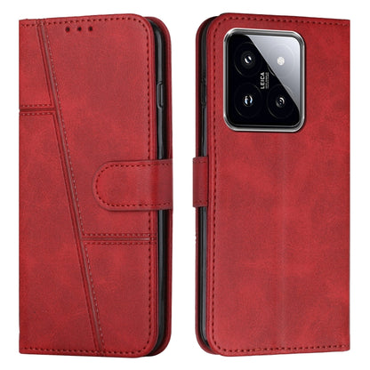 Stitching Calf Texture Buckle Leather Phone Case