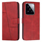 Stitching Calf Texture Buckle Leather Phone Case