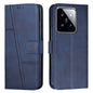 Stitching Calf Texture Buckle Leather Phone Case