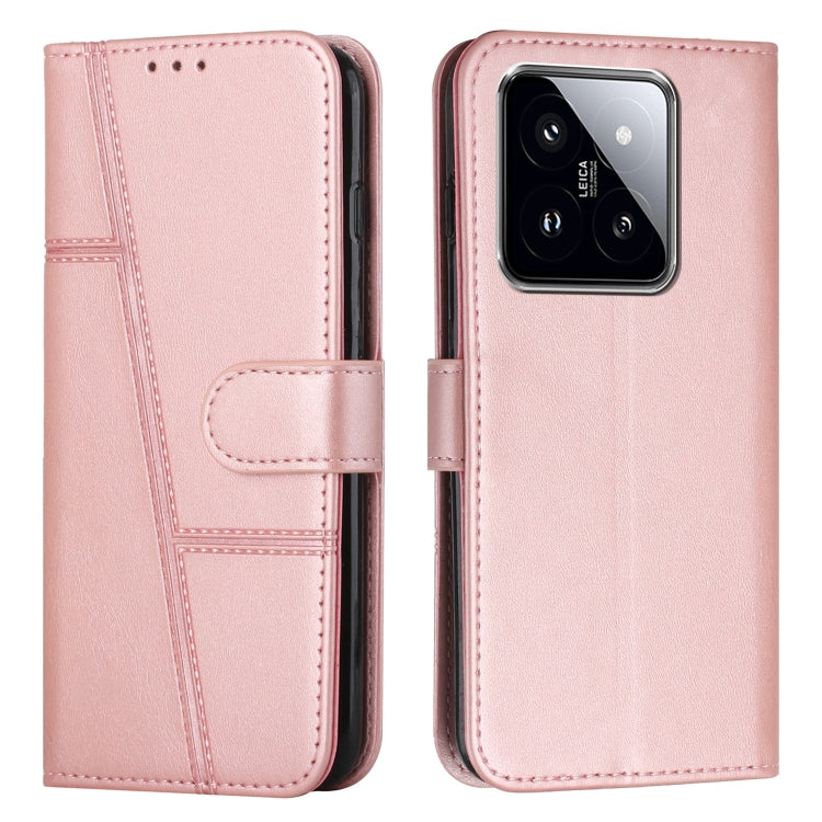 Stitching Calf Texture Buckle Leather Phone Case