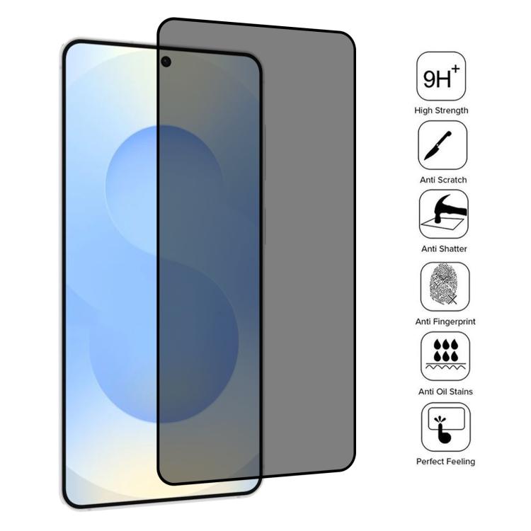 Full Cover Anti-peeping Tempered Glass Film, Support Fingerprint Unlocking, For Samsung Galaxy S26+ 5G, For Samsung Galaxy S26 Ultra 5G, For Samsung Galaxy S26 5G, For Samsung Galaxy S25 Edge 5G, For Samsung Galaxy S25 5G, For Samsung Galaxy S25+ 5G   ...