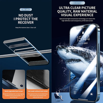 HD Fast Attach Dust-proof Anti-static Tempered Glass Film