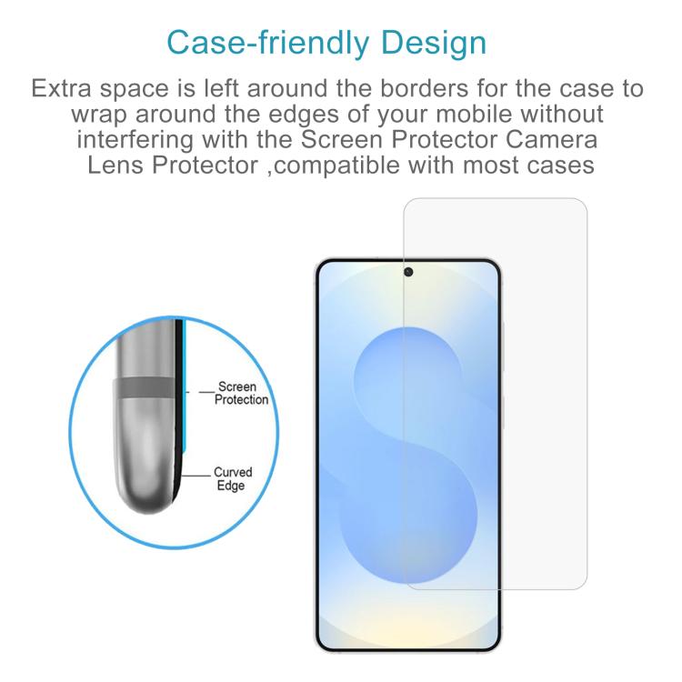 0.18mm 9H 2.5D Tempered Glass Film, Support Fingerprint Unlocking, For Samsung Galaxy S26+ 5G, For Samsung Galaxy S26 Edge 5G, For Samsung Galaxy S26 Ultra 5G, For Samsung Galaxy S26 5G, For Samsung Galaxy S25 Edge 5G, For Samsung Galaxy S25 5G        ...
