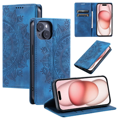 Totem Embossed Magnetic Leather Phone Case, For iPhone 16, For iPhone 15 Pro Max, For iPhone 15 Pro, For iPhone 15 Plus