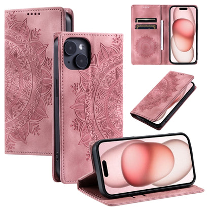 Totem Embossed Magnetic Leather Phone Case, For iPhone 16, For iPhone 15 Pro Max, For iPhone 15 Pro, For iPhone 15 Plus