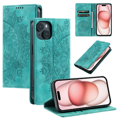 Totem Embossed Magnetic Leather Phone Case, For iPhone 16, For iPhone 15 Pro Max, For iPhone 15 Pro, For iPhone 15 Plus