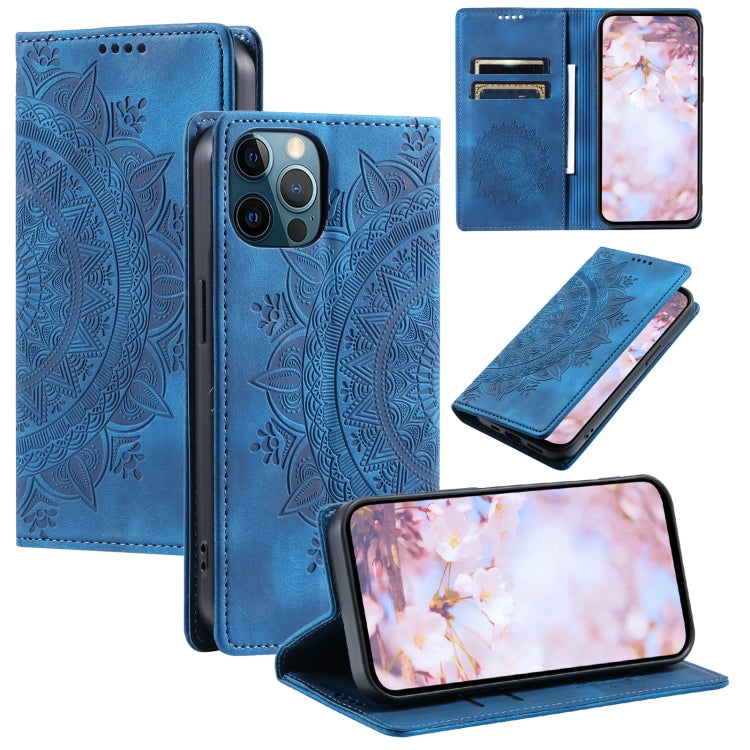 Totem Embossed Magnetic Leather Phone Case, For iPhone 13, For iPhone 13 mini, For iPhone 12 / 12 Pro, For iPhone 12 Pro Max