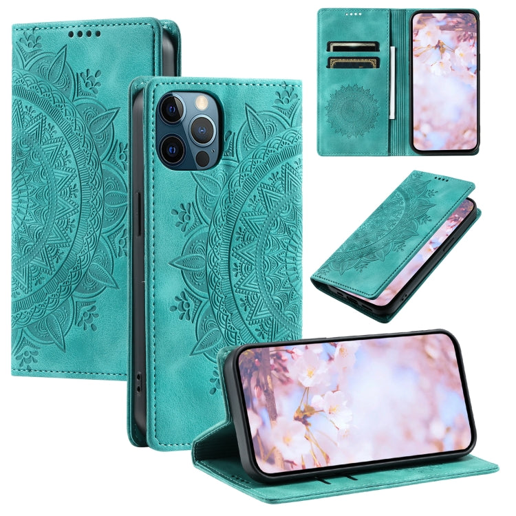 Totem Embossed Magnetic Leather Phone Case, For iPhone 13, For iPhone 13 mini, For iPhone 12 / 12 Pro, For iPhone 12 Pro Max