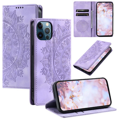 Totem Embossed Magnetic Leather Phone Case, For iPhone 13, For iPhone 13 mini, For iPhone 12 / 12 Pro, For iPhone 12 Pro Max