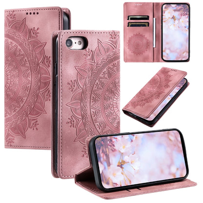 Totem Embossed Magnetic Leather Phone Case, For iPhone 14 Pro Max, For iPhone SE 2022 / 2020 / 8 / 7, For iPhone 13 Pro Max, For iPhone 13 Pro