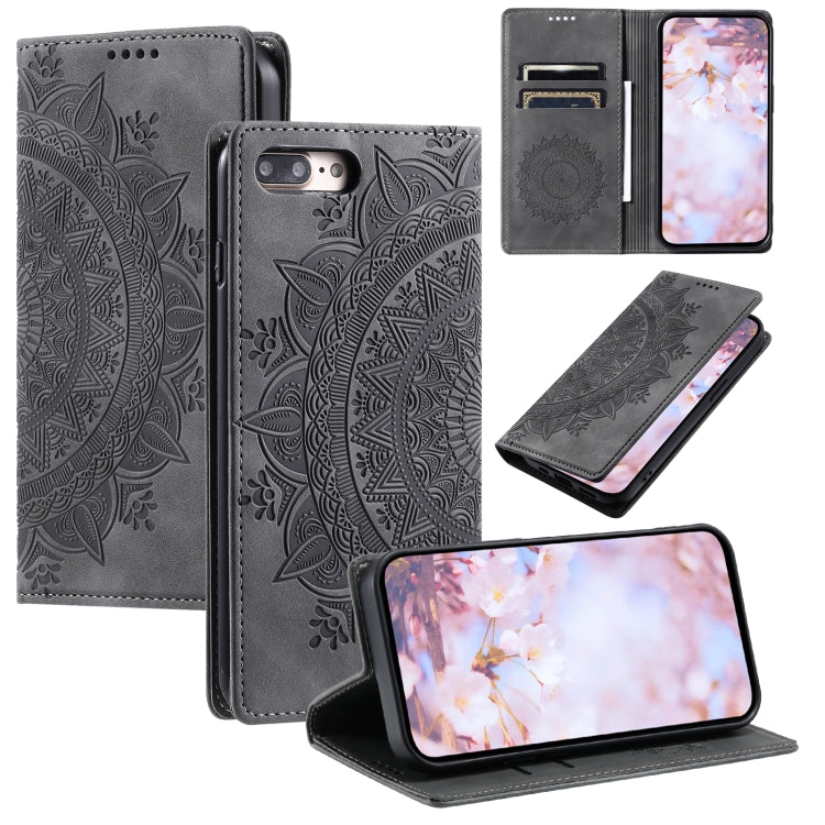 Totem Embossed Magnetic Leather Phone Case, For iPhone XS / S, For iPhone XR, For iPhone XS Max, For iPhone 8 Plus / 7 Plus