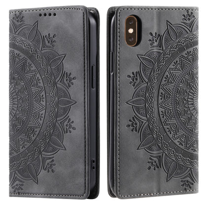 Totem Embossed Magnetic Leather Phone Case, For iPhone XS / S, For iPhone XR, For iPhone XS Max, For iPhone 8 Plus / 7 Plus