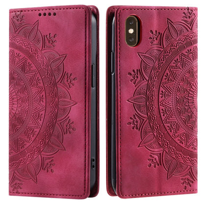Totem Embossed Magnetic Leather Phone Case, For iPhone XS / S, For iPhone XR, For iPhone XS Max, For iPhone 8 Plus / 7 Plus