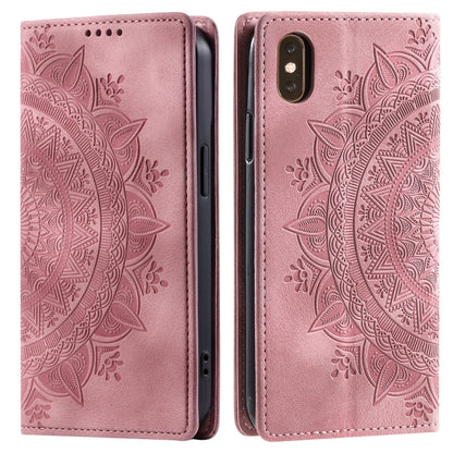 Totem Embossed Magnetic Leather Phone Case, For iPhone XS / S, For iPhone XR, For iPhone XS Max, For iPhone 8 Plus / 7 Plus