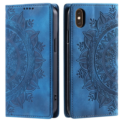 Totem Embossed Magnetic Leather Phone Case, For iPhone XS / S, For iPhone XR, For iPhone XS Max, For iPhone 8 Plus / 7 Plus