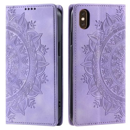 Totem Embossed Magnetic Leather Phone Case, For iPhone XS / S, For iPhone XR, For iPhone XS Max, For iPhone 8 Plus / 7 Plus