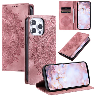 Totem Embossed Magnetic Leather Phone Case, For iPhone 16e / 17e, For iPhone 16 Pro Max, For iPhone 16 Pro, For iPhone 16 Plus
