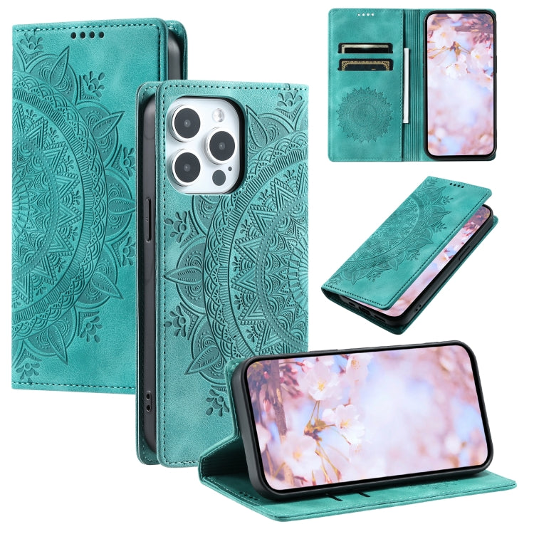 Totem Embossed Magnetic Leather Phone Case, For iPhone 16e / 17e, For iPhone 16 Pro Max, For iPhone 16 Pro, For iPhone 16 Plus