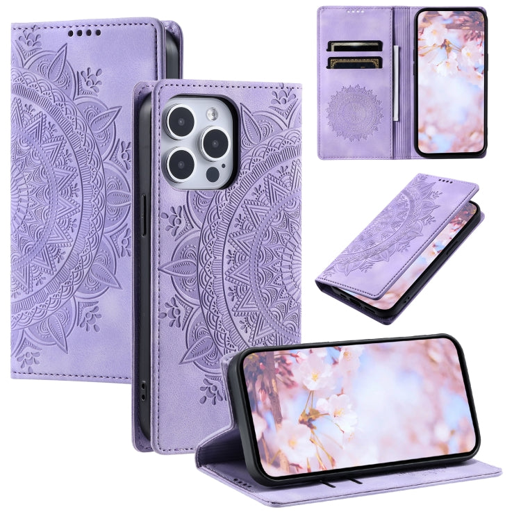 Totem Embossed Magnetic Leather Phone Case, For iPhone 16e / 17e, For iPhone 16 Pro Max, For iPhone 16 Pro, For iPhone 16 Plus