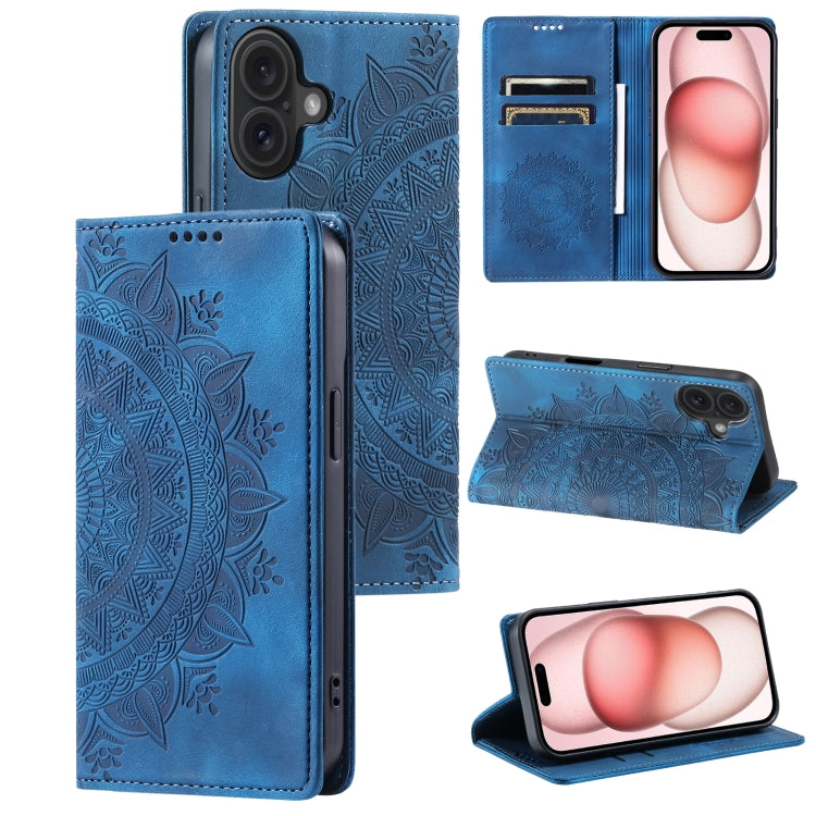 Totem Embossed Magnetic Leather Phone Case, For iPhone 16, For iPhone 15 Pro Max, For iPhone 15 Pro, For iPhone 15 Plus