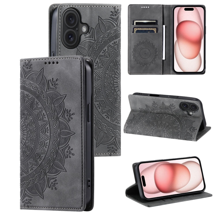 Totem Embossed Magnetic Leather Phone Case, For iPhone 16, For iPhone 15 Pro Max, For iPhone 15 Pro, For iPhone 15 Plus