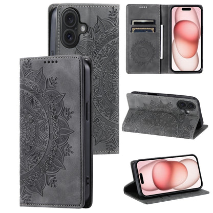 Totem Embossed Magnetic Leather Phone Case, For iPhone 16, For iPhone 15 Pro Max, For iPhone 15 Pro, For iPhone 15 Plus