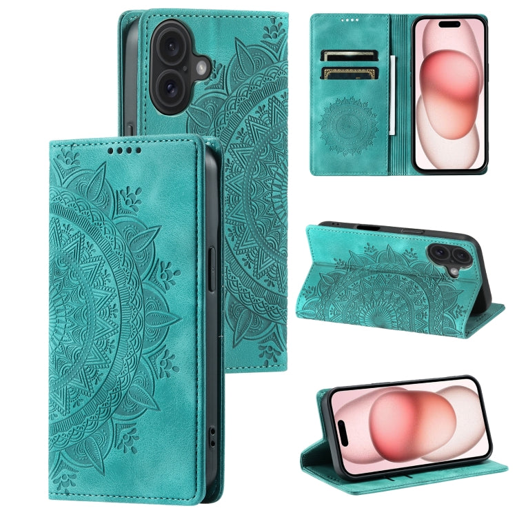 Totem Embossed Magnetic Leather Phone Case, For iPhone 16, For iPhone 15 Pro Max, For iPhone 15 Pro, For iPhone 15 Plus