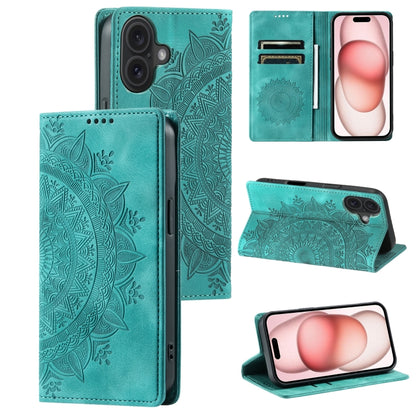 Totem Embossed Magnetic Leather Phone Case, For iPhone 16, For iPhone 15 Pro Max, For iPhone 15 Pro, For iPhone 15 Plus