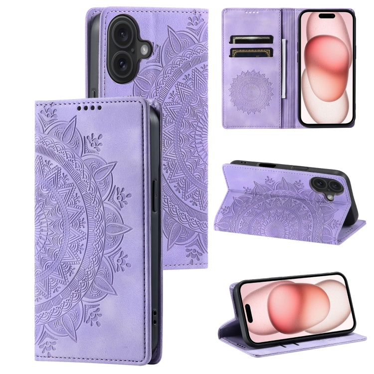 Totem Embossed Magnetic Leather Phone Case, For iPhone 16, For iPhone 15 Pro Max, For iPhone 15 Pro, For iPhone 15 Plus