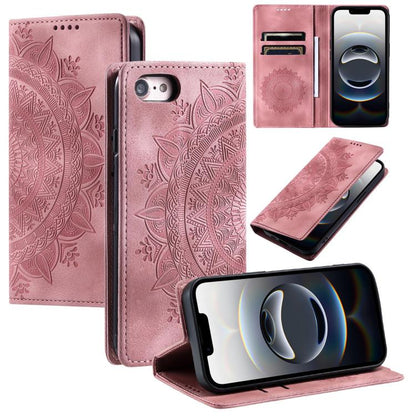 Totem Embossed Magnetic Leather Phone Case, For iPhone 16e / 17e, For iPhone 16 Pro Max, For iPhone 16 Pro, For iPhone 16 Plus