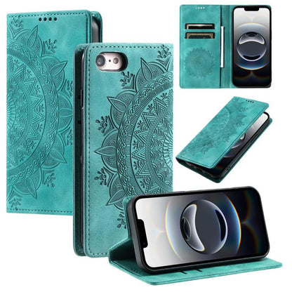 Totem Embossed Magnetic Leather Phone Case, For iPhone 16e / 17e, For iPhone 16 Pro Max, For iPhone 16 Pro, For iPhone 16 Plus