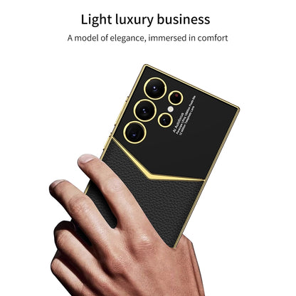 GKK Plating Soft TPU + Leather Full Coverage Phone Case without Pen, For Samsung Galaxy S24 Ultra 5G, For Samsung Galaxy S24+ 5G, For Samsung Galaxy S24 5G