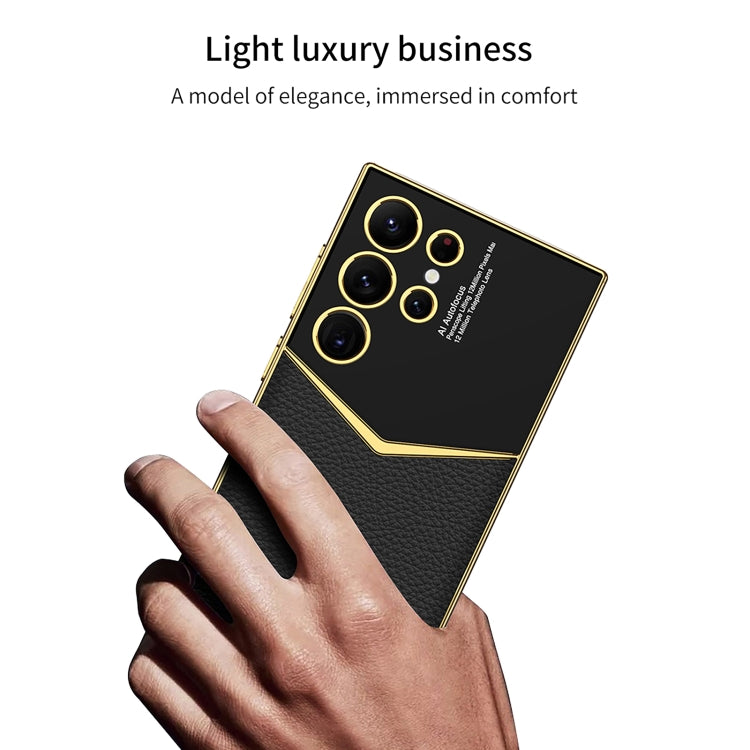 GKK Plating Soft TPU + Leather Full Coverage Phone Case without Pen, For Samsung Galaxy S24 Ultra 5G, For Samsung Galaxy S24 5G