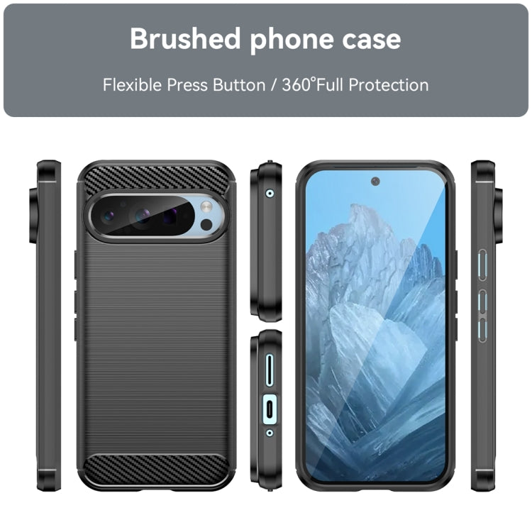 Carbon Fiber Brushed Texture TPU Phone Case, For Google Pixel 9 Pro 5G, For Google Pixel 9, For Google Pixel 8a