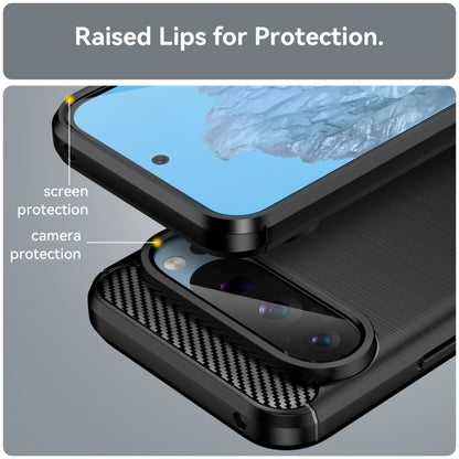 Carbon Fiber Brushed Texture TPU Phone Case, For Google Pixel 9 Pro 5G, For Google Pixel 9, For Google Pixel 8a
