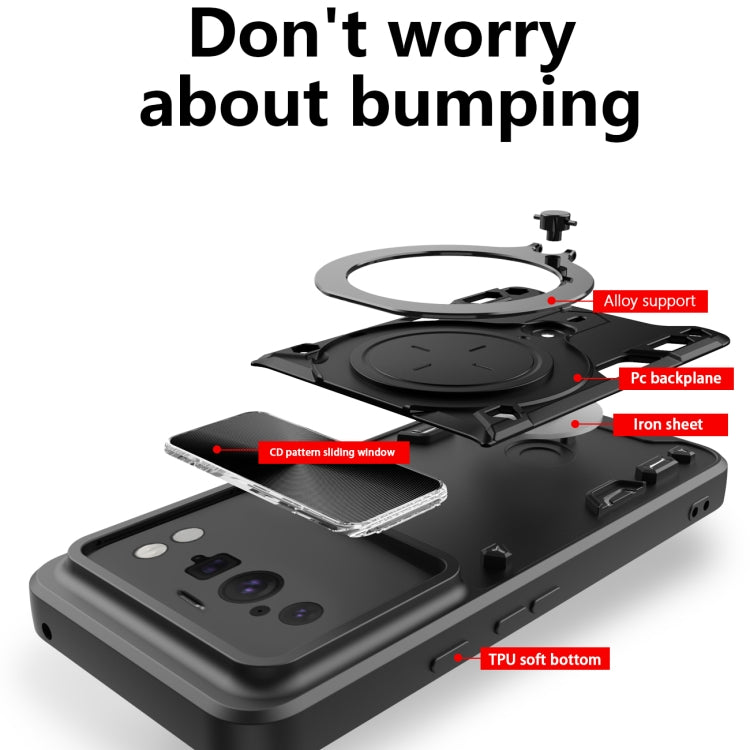 CD Texture Sliding Camshield Magnetic Holder Phone Case, For Google Pixel 8 Pro 5G, For Google Pixel 8 5G