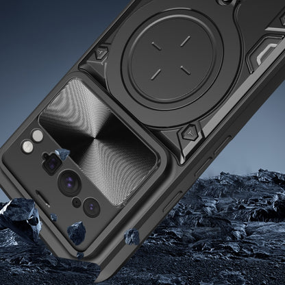 CD Texture Sliding Camshield Magnetic Holder Phone Case, For Google Pixel 8 Pro 5G, For Google Pixel 8 5G