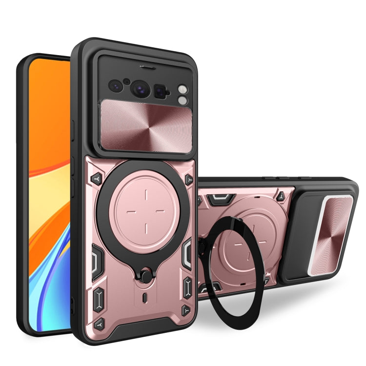 CD Texture Sliding Camshield Magnetic Holder Phone Case, For Google Pixel 8a, For Google Pixel 8 Pro 5G, For Google Pixel 8 5G