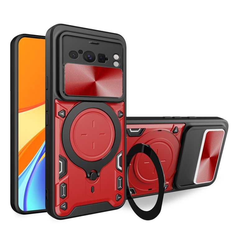 CD Texture Sliding Camshield Magnetic Holder Phone Case, For Google Pixel 8 Pro 5G, For Google Pixel 8 5G