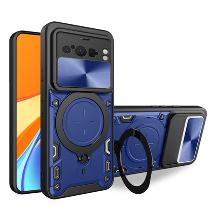 CD Texture Sliding Camshield Magnetic Holder Phone Case