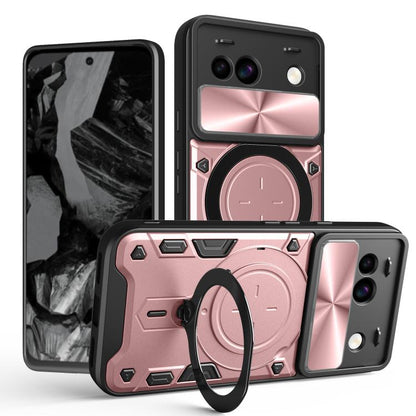 CD Texture Sliding Camshield Magnetic Holder Phone Case, For Google Pixel 8a, For Google Pixel 8 Pro 5G, For Google Pixel 8 5G