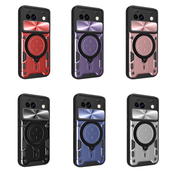 CD Texture Sliding Camshield Magnetic Holder Phone Case, For Google Pixel 8a, For Google Pixel 8 Pro 5G, For Google Pixel 8 5G