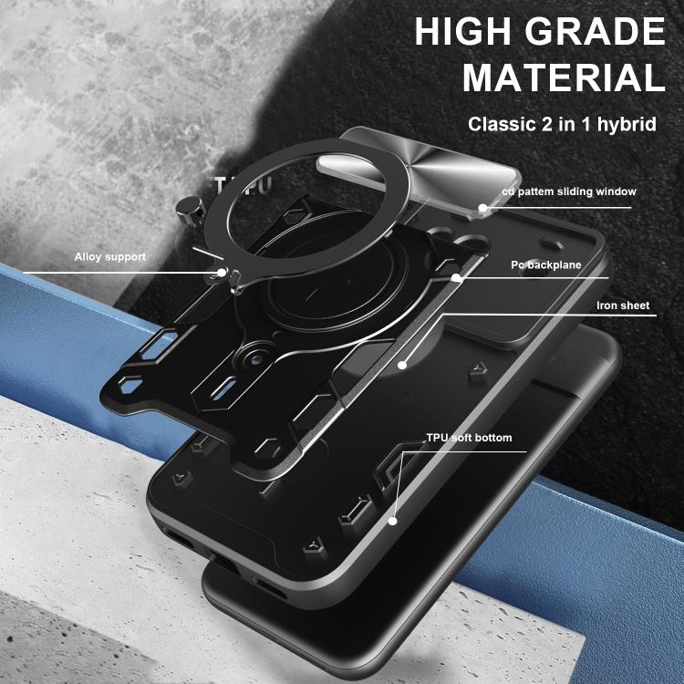 CD Texture Sliding Camshield Magnetic Holder Phone Case, For Google Pixel 8a, For Google Pixel 8 Pro 5G, For Google Pixel 8 5G