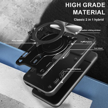 CD Texture Sliding Camshield Magnetic Holder Phone Case, For Google Pixel 8a, For Google Pixel 8 Pro 5G, For Google Pixel 8 5G