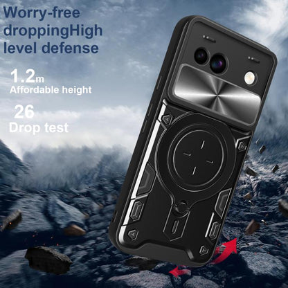 CD Texture Sliding Camshield Magnetic Holder Phone Case, For Google Pixel 8a, For Google Pixel 8 Pro 5G, For Google Pixel 8 5G